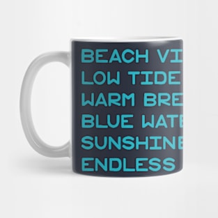 Beach Vibes Text Design Mug